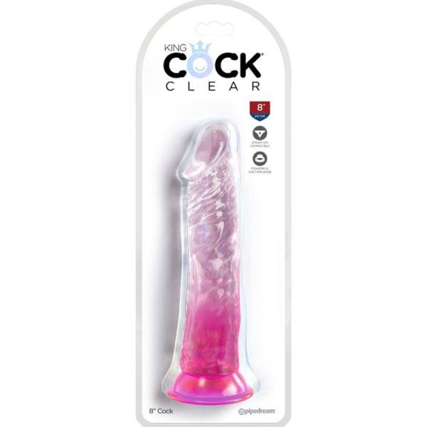img_155325_e2bb2b326997bdf5437602f7a80975c3_1.jpg KING COCK - CLEAR PENE REALÍSTICO 19.7 CM ROSA