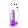 img_155378_3944303af68975e21bed09525303172c_1.jpg KING COCK - CLEAR PENE REALÍSTICO CON TESTÍCULOS 15.2 CM MORADO