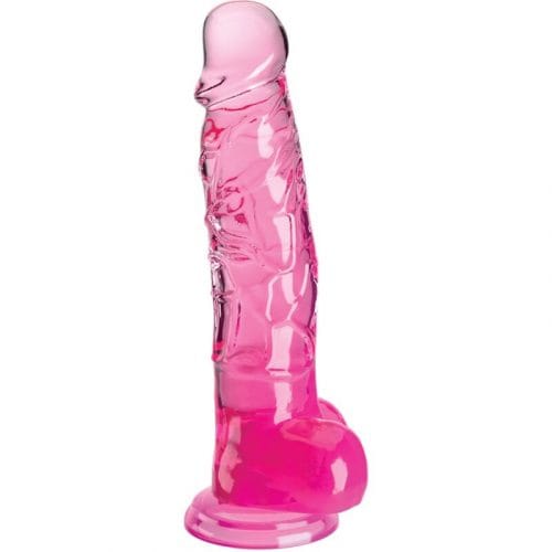 img_155388_741a0e381f1d4b32cd6c44af3a2a0cd7_1.jpg KING COCK - CLEAR PENE REALÍSTICO CON TESTÍCULOS 16.5 CM ROSA