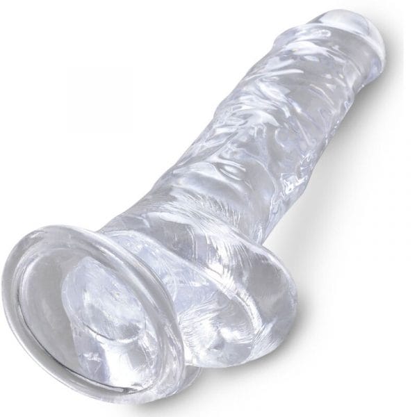 img_155395_647e54ce6217cdac8e050336fb3ac292_1.jpg KING COCK - CLEAR PENE REALÍSTICO CON TESTÍCULOS 16.5 CM TRANSPARENTE