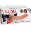 FETISH FANTASY SERIES - ARNÉS AJUSTABLE CONTROL REMOTO PENE REALÍSTICO CON TESTÍCULOS 23 CM