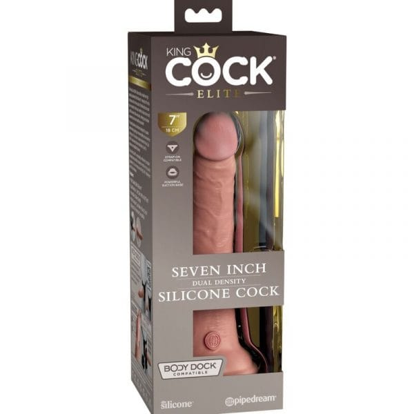 img_156119_06adf7d01b9789f5483c163a6aadc13d_1.jpg KING COCK - ÉLITE DILDO REALÍSTICO SILICONA 17.8 CM