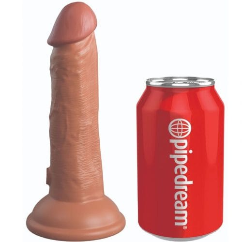 img_156175_06cd664cf2bf8a4de972b9edc0516090_1.jpg KING COCK - ÉLITE DILDO REALÍSTICO VIBRADOR  SILICONA 15.2 CM CARAMELO