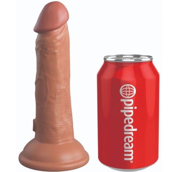 img_156175_06cd664cf2bf8a4de972b9edc0516090_1.jpg KING COCK - ÉLITE DILDO REALÍSTICO VIBRADOR  SILICONA 15.2 CM CARAMELO