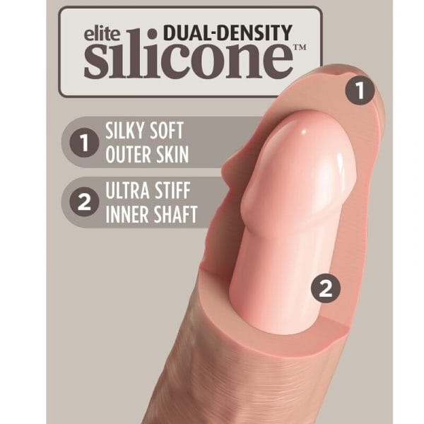 KING COCK - ÉLITE DILDO REALÍSTICO VIBRADOR  SILICONA 15.2 CM