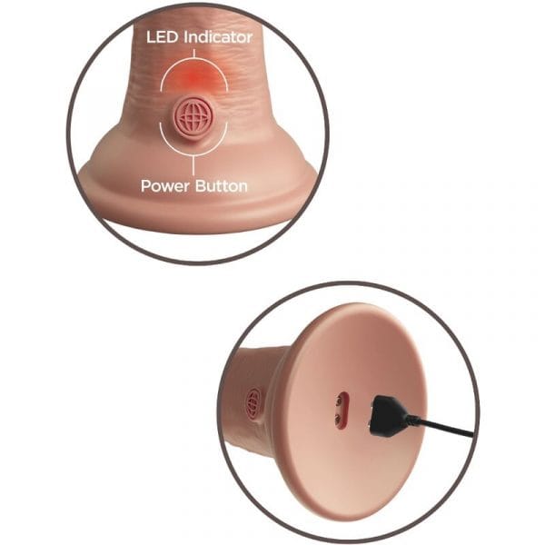 KING COCK - ÉLITE DILDO REALÍSTICO VIBRADOR  SILICONA 15.2 CM