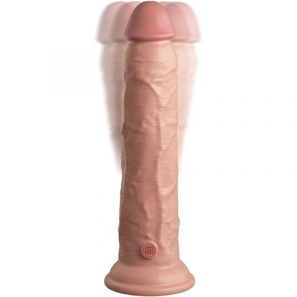 KING COCK - ÉLITE DILDO REALÍSTICO VIBRADOR  SILICONA CONTROL REMOTO 23 CM