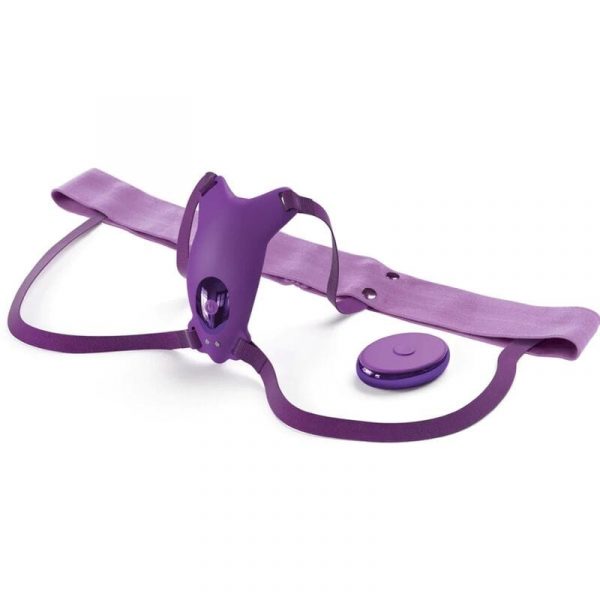 FANTASY FOR HER - BUTTERFLY HARNESS, VIBRATING RECHARGEABLE  REMOTE CONTROL PURPLE