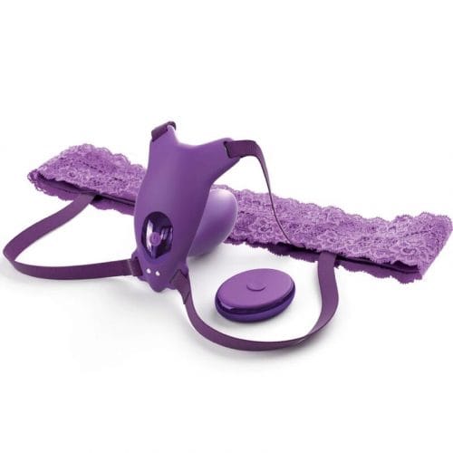 FANTASY FOR HER - BUTTERFLY HARNESS G-SPOT WITH VIBRATOR, RECHARGEABLE  REMOTE CONTROL VIOLET