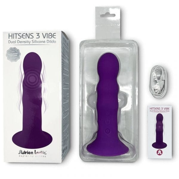 img_158599_4df5c828812936d767348665280ad65a_1.jpg ADRIEN LASTIC - HITSENS VIBE 3 DILDO SILICONA VIOLETA