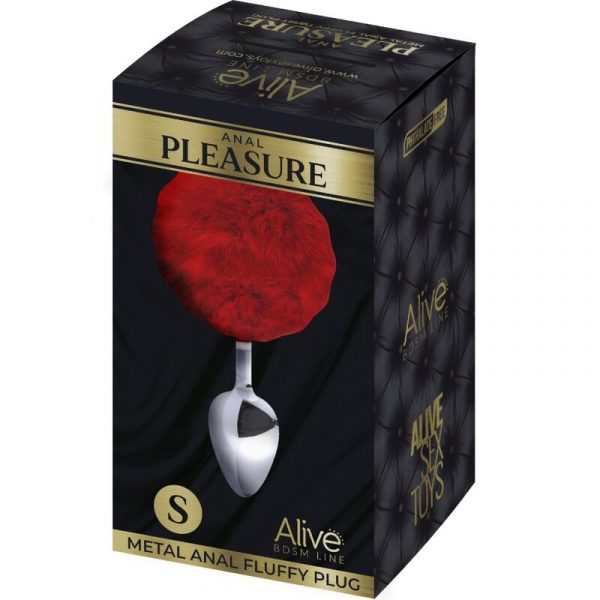 img_159249_02c75bbe708b3f3b7d5f9a7bec3c2a74_1.jpg ALIVE - ANAL PLEASURE PLUG LISO METAL POMPON ROJO TALLA S