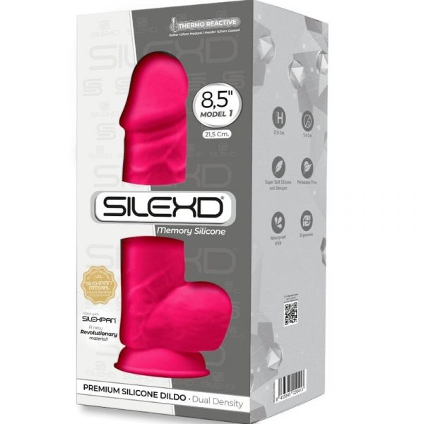 img_159365_6d5709fe7521d2dcd8e18c083f3fe2be_1.jpg SILEXD - MODELO 1 PENE REALISTICO SILICONA PREMIUM SILEXPAN FUCSIA 21.5 CM
