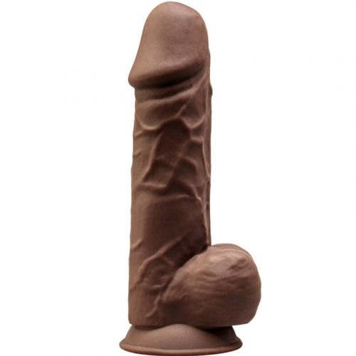 img_159377_89cf56d679f9fbe0cbc5a66da935ddb9_1.jpg SILEXD - MODELO 1 PENE REALÍSTICO SILICONA PREMIUM SILEXPAN MARRÓN 21.5 CM