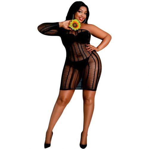 img_159658_670c788f2264b81d45fac15315667f33_1.jpg MOONLIGHT - MODELO 5 VESTIDO NEGRO TALLA UNICA / PLUS SIZE