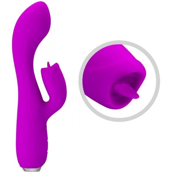 img_160223_86ec5ffb56a522610542cacbf8ffeb28_1.jpg PRETTY LOVE - GLORIA VIBRADOR CONEJO RECARGABLE-IMPERMEABLE MORADO
