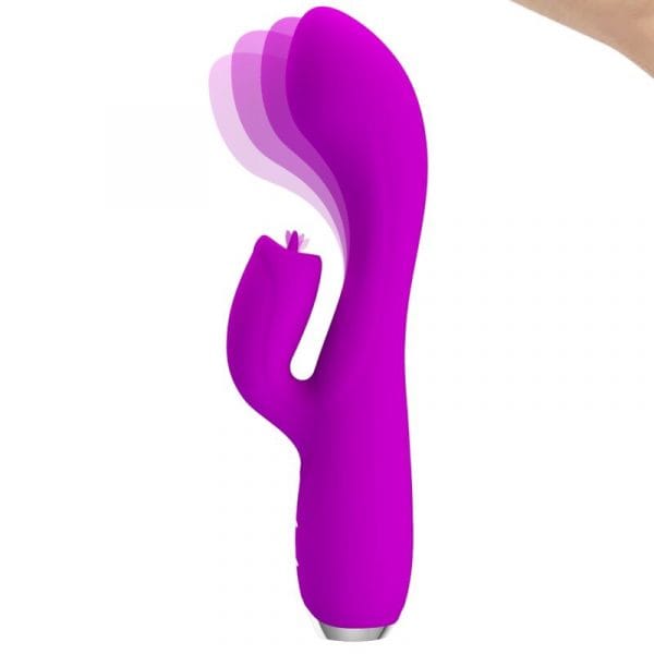img_160225_d93ff259eef74ff0bee89eba45ddd9dc_1.jpg PRETTY LOVE - GLORIA VIBRADOR CONEJO RECARGABLE-IMPERMEABLE MORADO