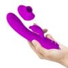 img_160371_2a93c9e692427e85987bf1122f5b68c2_1.jpg PRETTY LOVE - REGINA VIBRADOR-SUCCIONADOR RECARGABLE MORADO