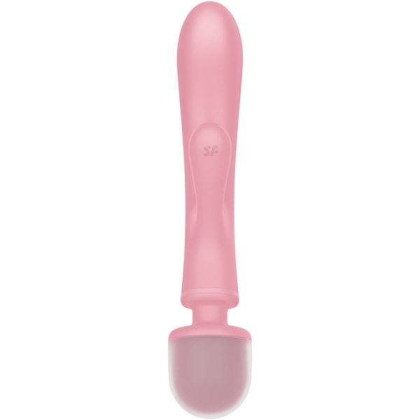 SATISFYER - TRIPLE LOVER MASAJEADOR VIBRADOR RABBIT ROSA