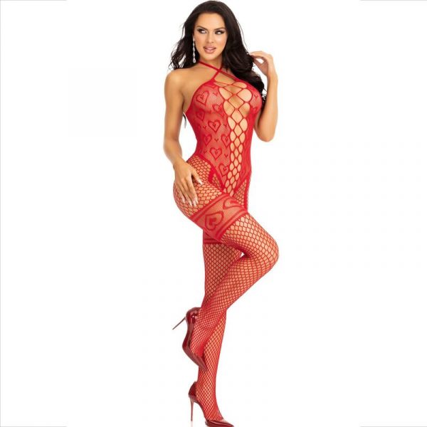 img_161927_c1827d29aaa808a2b7140f66f57dec01_1.jpg LEG AVENUE - BODYSTOCKING CUELLO HALTER RED CORAZONES ROJO