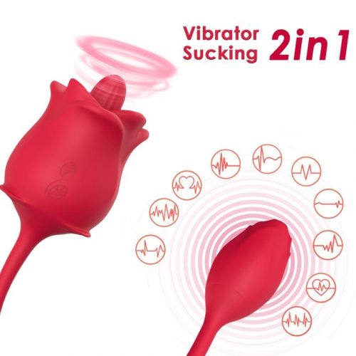 img_163665_2d0ea1f83cdc0352f56d9021d8e07cc2_1.jpg ARMONY - ROSA 2 EN 1 ESTIMULADOR SUCCIÓN  VIBRADOR 10 MODOS CON COLA ROJO