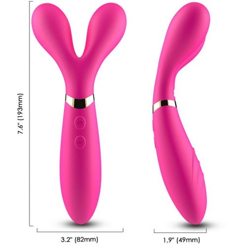 img_163726_f8b555b20db3e4d33f3c173dfbe37220_1.jpg ARMONY - Y-WAND MASAJEADOR  VIBRADOR CABEZA DOBLE FUCSIA
