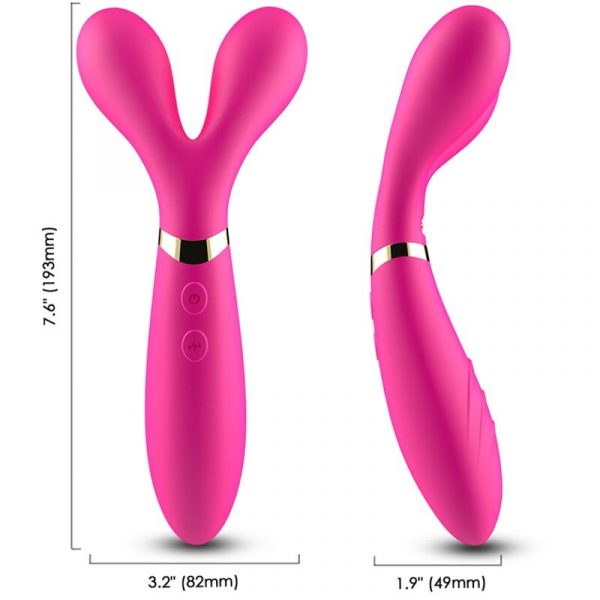 img_163726_f8b555b20db3e4d33f3c173dfbe37220_1.jpg ARMONY - Y-WAND MASAJEADOR VIBRADOR CABEZA DOBLE FUCSIA