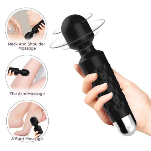 img_163748_fb1f60dfa32ea3578c5bb073749fcbac_1.jpg ARMONY - POSTMAN MASAJEADOR  VIBRADOR CABEZA FLEXIBLE NEGRO
