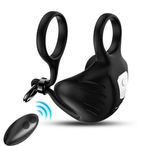 img_164009_6af56b01736e0232e8fd72c83b0b324b_1.jpg ARMONY - MANTA SCROTUM VIBRATOR RING REMOTE CONTROL BLACK