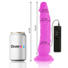 DIVERSIA - DILDO REALÍSTICO FLEXIBLE CON VIBRACIÓN LILA 21 CM -O- 4.9 CM