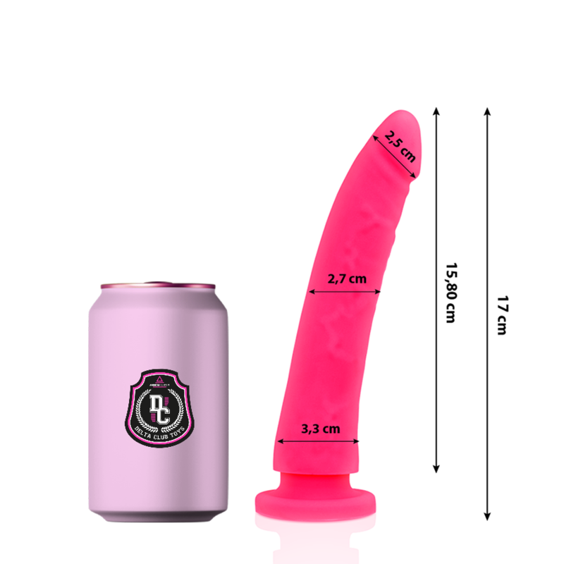 img_164325_44dca21c1140b464f59519863d66aa0b_1.png DELTA CLUB - DILDO REALISTA ROSA SILICONA MEDICA 17 CM -O- 3 CM