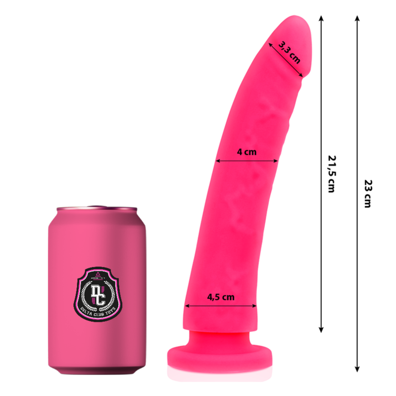 img_164331_327dc27039c3b07ff2f07240a9c92b36_1.png DELTA CLUB - DILDO REALISTA ROSA SILICONA MEDICA 23 CM -O- 4.5 CM