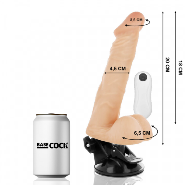 img_165112_df794688e8937783c19ace57f652db29_1.png BASECOCK - VIBRADOR REALÍSTICO ARTICULABLE CONTROL REMOTO NATURAL 20 CM -O- 4.5 CM