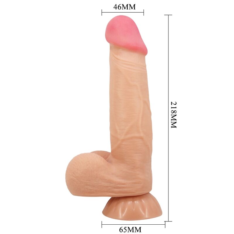 img_165206_1da1584a4947e397aca5123f41afe4fd_1.jpg PRETTY LOVE - SLIDING SKIN SERIES REALISTIC DILDO WITH SLIDING SKIN SUCTION CUP REMOTE CONTROL FLESH 21.8 CM