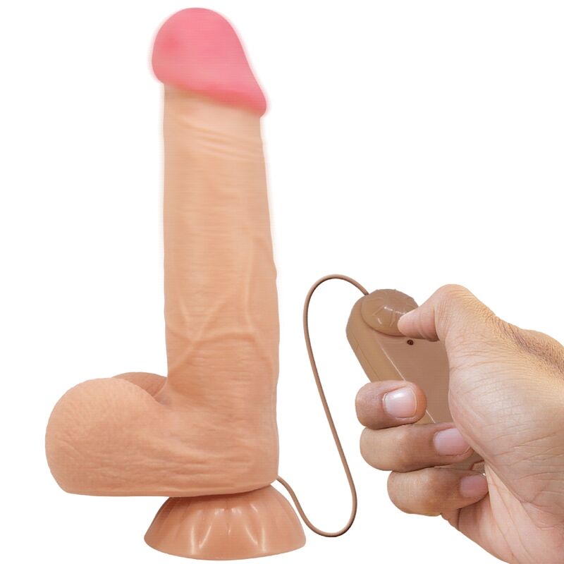 img_165207_10010e05804773f4fb3e0ffb2fcc75b3_1.jpg PRETTY LOVE - SLIDING SKIN SERIES REALISTIC DILDO WITH SLIDING SKIN SUCTION CUP REMOTE CONTROL FLESH 21.8 CM
