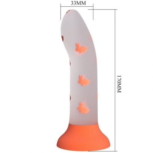 img_165224_6e44cdaddb5b5f624d75a66c2a308ea5_1.jpg PRETTY LOVE - MAGICAL NIGHTFALL DILDO SIN VIBRACIÓN LUMINOSO NARANJA