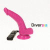 DIVERSIA - DILDO REALÍSTICO FLEXIBLE CON VIBRACIÓN LILA 21.5 CM -O- 4.5 CM