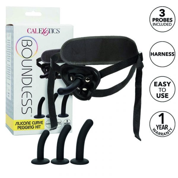 CALEXOTICS - BOUNDLESS KIT ARNÉS SILICONA CURVADO