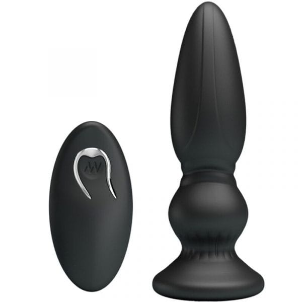 img_171160_e1d23722652dfa565600a93664ca0275_1.jpg MR PLAY - VIBRADOR POTENTE CONTROL REMOTO ANAL PLUG NEGRO
