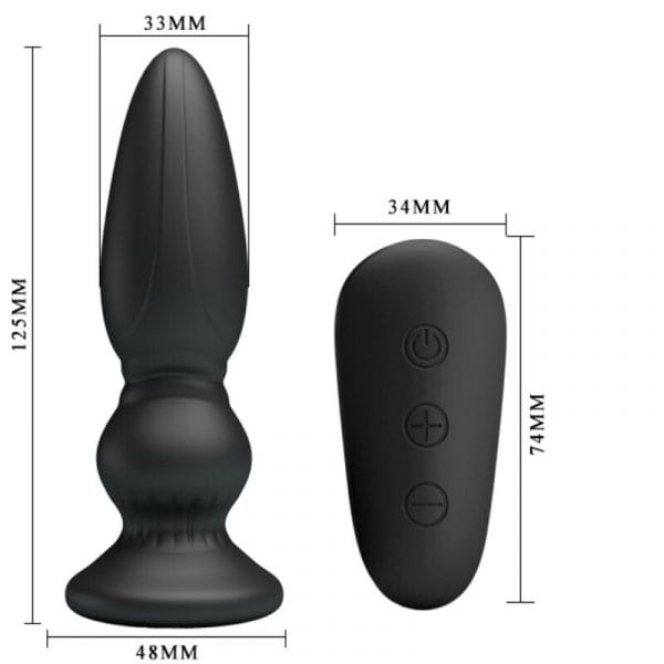 img_171162_c7e3800c6ed7ba4ff6e6de03a12e1d93_1.jpg MR PLAY - VIBRADOR POTENTE CONTROL REMOTO ANAL PLUG NEGRO
