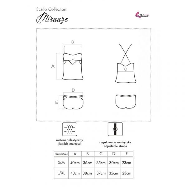 LIVCO CORSETTI FASHION - MIRAAZE LC 90567 CAMISETA + SHORTS NEGRO