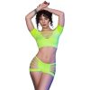 img_173223_08aa3f45437de75b44ed48c283e84c23_1.jpg CHILIROSE - CR 4433 TOP  SHORTS VERDE S/M