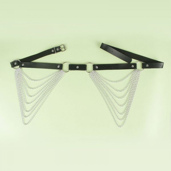 SUBBLIME - LEATHER CHAINBELT BLACK ONE SIZE