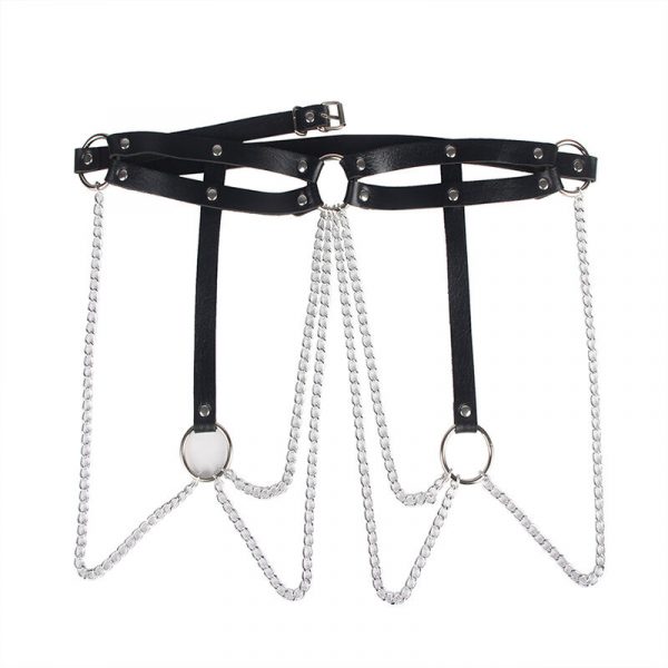 img_175136_b18486ac78cbd04b4a24f274c90af797_1.jpg SUBBLIME - CINTURON DE CADENAS ANILLAS CUERO NEGRO TALLA ÚNICA