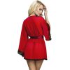 SUBBLIME - BATA TELA TRANSPARENTE DETALLE ENCAJE ROJO S/M