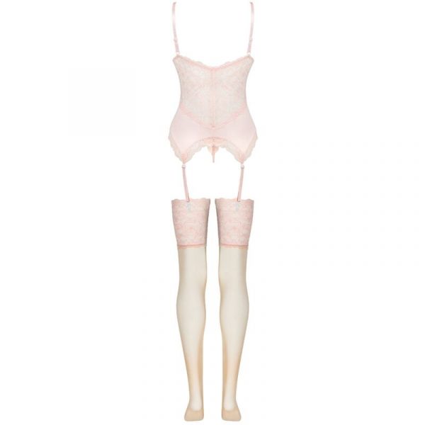 LIVCO CORSETTI FASHION - PERSINNE PEACH SET CORSET + PANTY + MEDIAS