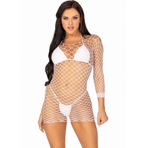 img_181592_6c38ec0381a2f2f1b15e4aaf43e5035b_1.jpg LEG AVENUE - VESTIDO DE REJILLA MANGA LARGA BLANCO TALLA ÚNICA