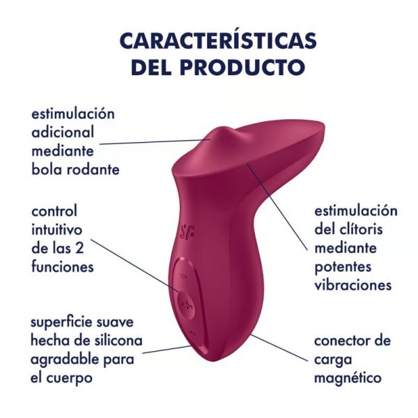 SATISFYER - EXCITERRR VIBRADOR LAY-ON CLÍTORIS FUCSIA