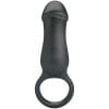 PRETTY LOVE - TRAE ANILLO VIBRADOR CON ESTIMULADOR NEGRO