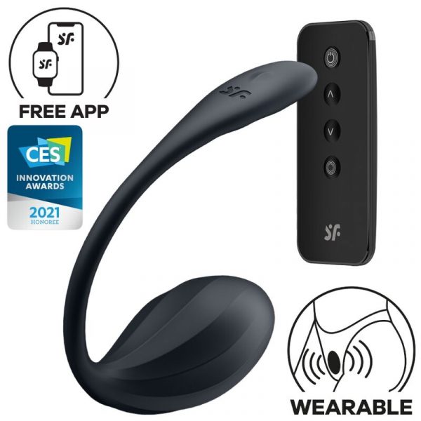 img_182660_91da19fbe3be594445191ad1d51537ad_1.jpg SATISFYER - RIBBED PETAL ESTIMULADOR PUNTO G CONTROL REMOTO NEGRO APP GRATUITA