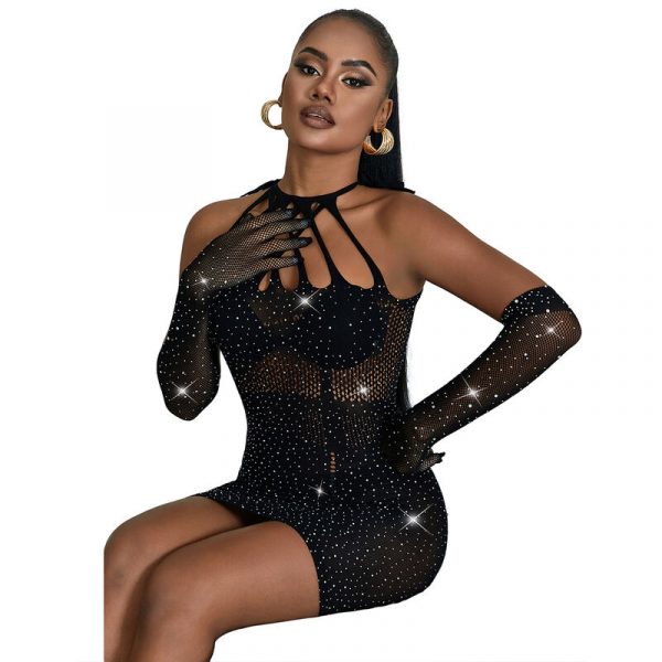img_185084_7b00101d72bf6ae0908b1461a80ad7a0_1.jpg SUBBLIME - 952235 VESTIDO DE REJILLA CON BRILLANTES NEGRO TALLA ÚNICA